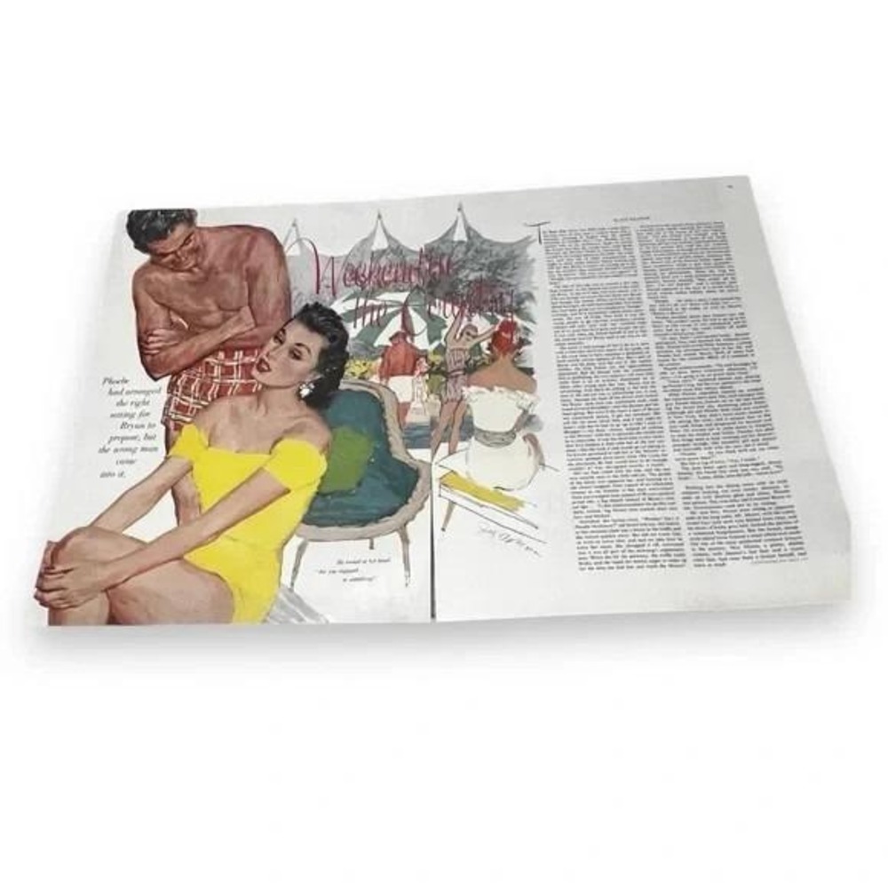 1957 Weekend in the Country Original Vintage Print Magazine Article